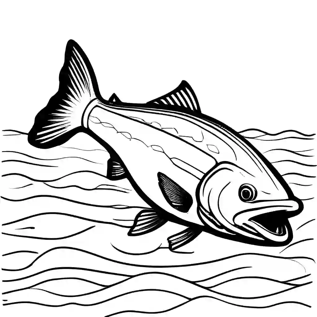 Salmon coloring pages